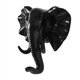 thumbnail image 1 of Perchero de pared con cabeza de animal en 3D, de resina, para abrigos y sombreros, resistente, para decoración del hogar, accesorios de baño, llavero, elefante negro, 1 of 8