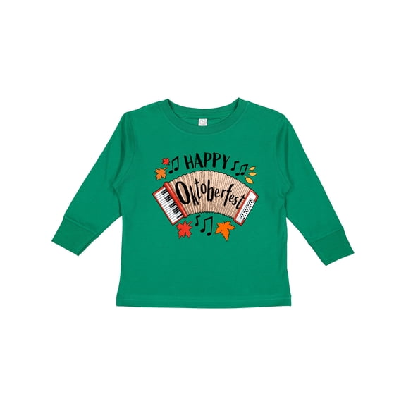 Inktastic Happy Oktoberfest- accordian Boys or Girls Long Sleeve Toddler T-Shirt