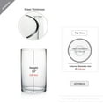 WGV Cylinder Vase, Width 6", Height 10", Clear Glass Container
