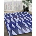 thumbnail image 3 of Ahgly Company Machine Washable Indoor Square Transitional Denim Dark Blue Area Rugs, 3' Square, 3 of 7