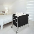 thumbnail image 2 of Folding Laundry Cart, Free Standing Rolling Laundry Cart, Commercial Laundry Basket with 4 Wheels (2 with Brakes), 2 of 12