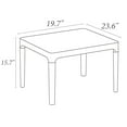 thumbnail image 5 of Luxury Commercial Living 23.5" Gray Rectangular Outdoor Patio Side Table, 5 of 5