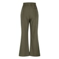 thumbnail image 6 of Olyvenn Stylish Wide Leg Pants Woman Linen High Waisted Pull On Flowy Casual Baggy Drawstring Palazzo Trousers Pants Resort Wear Army Green XL, 6 of 9