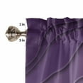 thumbnail image 4 of Purple Grey Ombre Kitchen Curtains and Valances Set, 3 Piece Kitchen Curtains Set 24 Inch Length, Modern Geometric Abstract Aesthetics Cream Rod Pocket Curtains Tier Farmhouse Window Curtains, 4 of 6