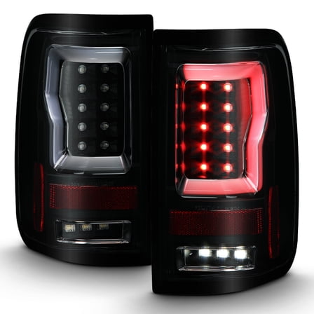 Black Smoke 2004-2008 Ford F150 LOBO Full LED Light Tube Tail Lights Brake Lamps