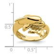 thumbnail image 3 of Solid 14k Yellow Gold Dolphin Ring Band Size 6.5, 3 of 4
