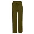 thumbnail image 4 of iHPH7 Travel Pants Women Lounge Pants Women Womens Fall Pants Baggy Pants Fall Clothes Gaucho Pants for Women Trousers Pants for Women Dark Green L, 4 of 9