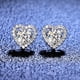 thumbnail image 1 of Pendiente de moissanita S925 plata en forma de corazón amor Mossan diamante plata pendiente accesorios joyería, 1 of 3