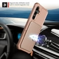 thumbnail image 3 of Allytech Rugged Case for Samsung Galaxy S23 FE Support Magnetic Car Mount, Premium PU Leather Flip Card Cash Holder Pocket Shockproof Anti-Fall Back Case for Samsung Galaxy S23 FE - Rosegold, 3 of 7