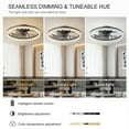 thumbnail image 5 of ACE-LIGHTS, 20" Smart Crystal Ceiling Fan with Dimmable Lights(APP & Remote Control) with Invisible Blades,Adjustable Color Temperature for Living Room,Bedroom,Dining Room,Study Room,Office(Black), 5 of 10