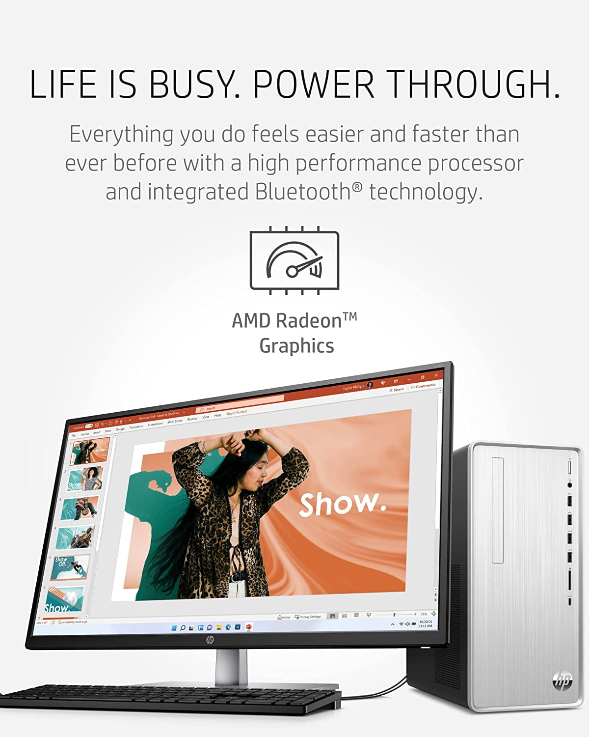 HP Pavillion TP01-2234 Home ＆ Business Desktop (AMD Ryzen 5700G 8-Core,  16GB RAM, 512GB m.2 SATA SSD 1TB HDD (3.5), AMD Radeon, WiFi, Blu並行輸入 通販 