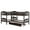 Espresso, variant on imerelez Twin L-Shaped Bunk bed with Trundle-White