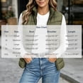 thumbnail image 3 of Women's Sleeveless Padded Gilet Vest, Stand Collar Quilted Puffer Waistcoat With Pockets, Sleeveless Quilted Casual Outerwear For Women, Lightweight Warm Vest Army Green XL, 3 of 6