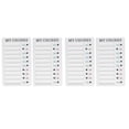 thumbnail image 1 of Tableau de Tâches Mémo Tableau de Vérification 4 Pcs Tableau de Vérification DIY Production Recyclable Portable Tableau de Tâches Détachable pour Message DIY Plan de Voyage Carte Blanche, 1 of 8