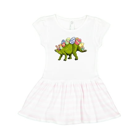 

Inktastic Easter Bunny Stegosaurus with Eggs and Pink Ears Gift Toddler Girl Dress