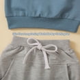 thumbnail image 4 of Minnieouse Conjunto de ropa para niño, traje de otoño, pantalones para chico, traje de Color sólido, acabado de piel transpirable, cierre conjuntos de ropa Marrón 80cm, 4 of 6