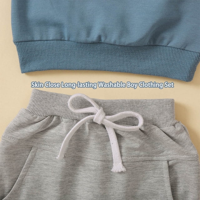 pitrice Boy Clothing Set Autumn Outfit Kid Pants Suit Solid Color Workmanship Exquisite Breathable Skin Close Colorful Chic White 70cm