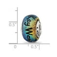 thumbnail image 2 of 925 Sterling Silver Reflections Key West Orange Dichroic Glass Bead Charm 12.73x9.09mm Wide Pendant Necklace for Women, 2 of 2