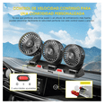 thumbnail image 5 of 360 Grados Tres Ventilador Para Auto Tablero Carro Coche Usb Belug, Negro, 5 of 5