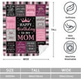 thumbnail image 2 of Mom Birthday Gifts from Daughter Son, Birthday Gifts for Mom, Gifts for Moms Birthday, Gifts for Mom Birthday Unique, Mother Birthday Gifts, Happy Birthday Mom Gift Ideas Blanket 60"x50", 2 of 5