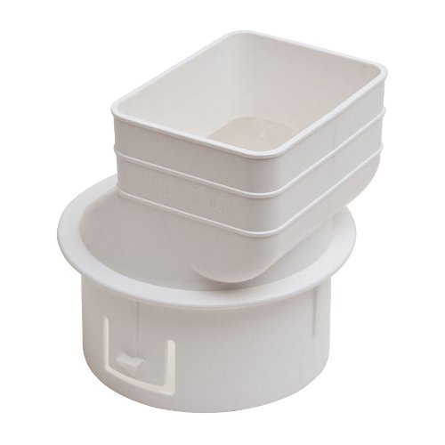 Adaptador universal para azulejos de bajante a tubo de drenaje (blanco 2x3x4)