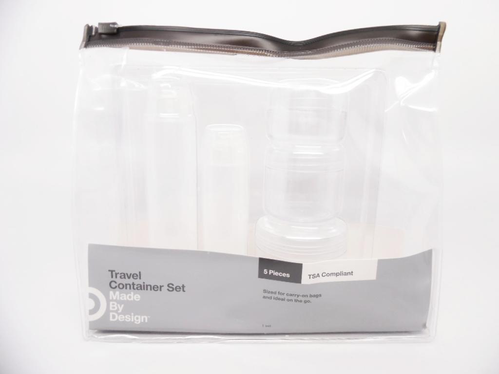 Made by Design Travel Container Set, TSA Compliant 5pcs