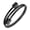 Black, variant on Adjustable Stainless Steel Bracelet, Flexible Coil Wire Open Bangle Cuff with Luxury Majestic Endings for Men & Women, Gold