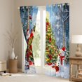 thumbnail image 3 of Manfei Cartoon Santa Claus Black Out Curtains for Kids, Green Xmas Tree Snowman Curtains Pack of 2 (42x63 Each), Winter Festival Snowflake Bedroom Curtains, Luxury Bedroom Decor, 3 of 6