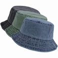 thumbnail image 1 of Paket Tvättade Bomulls Bucket Hats Hopfällbar Sommarhatt Rese Strand Solhatt Enfärgade För Män Kvinnor, 1 of 5