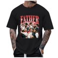 thumbnail image 1 of Xdzjlr T-Shirt Homme Extérieur Quotidien Fête Personnalisé Imprimé Col Rond Classique Confortable Mode Chemises Décontractées,L, 1 of 7