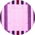 thumbnail image 1 of Ahgly Company Indoor Round Solid Pink Modern Area Rugs, 4' Round, 1 of 4