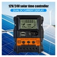 thumbnail image 2 of LCD Solar Char Controller 12V 24V Solar Panel Regulator Battery Display Discharging Current With Power-off Memory ,Widely Used, 2 of 6