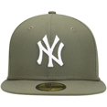 thumbnail image 2 of Men's New Era Olive New York Yankees White Logo 59FIFTY Fitted Hat, 2 of 5