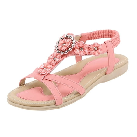 

KaLI_store Orthopedic Sandals for Women Womens Sandals Flip Flops for Women with Arch Support Summer Casual Wedge Thong Shoes Comfortable Platform Walk Sandal Red