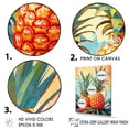 thumbnail image 3 of Designart "Serenading Sunshine With Pineapples" Pineapples Floater Framed Canvas Wall Art, 3 of 5
