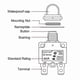thumbnail image 4 of KUOYUH 88 series 5A 6A 7A 8A 9A 10A 12A 15A 20A 25A 28A Mini Circuit breaker Manual Reset Overload protector switch, 4 of 5