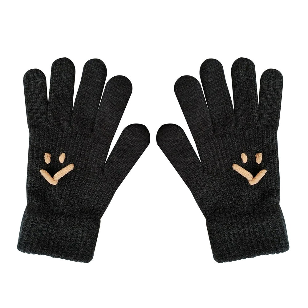 Gants De Trottinette Enfants Doublés Peluche - Chauffants, Antidérapants, Motifs Dessin Animé