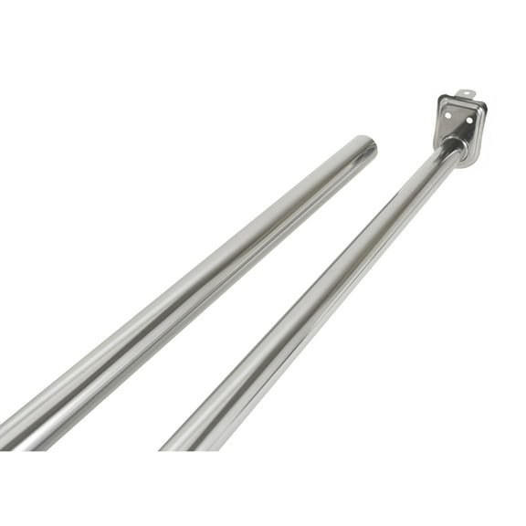 Design House Steel Adjustable 80" to 150" Closet Rod, Polished Chrome