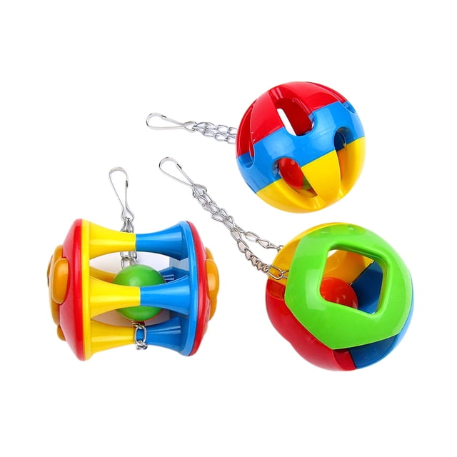 BRIGHTFUFU 3 piezas Juguete divertido para jugar a la pelota Juguete de entrenamiento de pies de bola hueca Juguete educativo de aves Pies Juguete de pelota de agarre