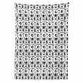 thumbnail image 2 of Magic Moon Tablecloth, Repeating Monochrome Eye Occult Bonfire Crescent Candle Sketch, Rectangle Satin Table Cover Accent for Dining Room and Kitchen, 60" X 90", Black White, by Ambesonne, 2 of 2