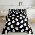 thumbnail image 2 of jejeloiu Cute Ghost Full Size Comforter Sets,Happy Halloween Bedding Comforter Set,White Black Bedding Sets For Children,Breathable Home Decor Reversible,3pcs, 2 of 8