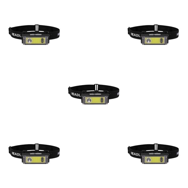 Maytalsory 1/2/3/5 Lampe Frontale 6 Modes Réglables USB Rechargeable Étanche Extérieur Nuit Camping Randonnée Escalade Lampe d'Urgence Sans Batterie 5 Pcs