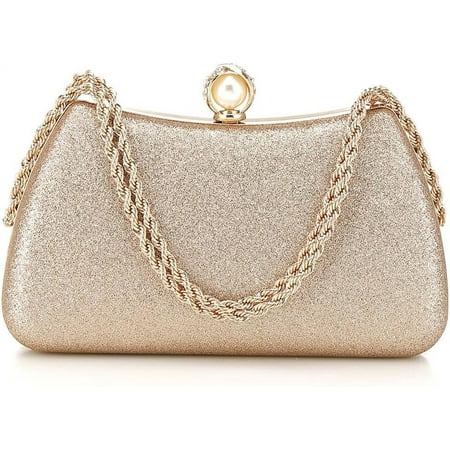 QIUYI Evening Clutch Bag for Women Glitter Shiny Dress Purse Wedding Bride Handbags Evening Clutches for Cocktail Party