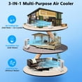 thumbnail image 7 of QinaQin 3000 CFM Evaporative Air Cooler, Swamp Cooler with Remote Control and 4 Ice Packs, 3 Wind Speeds and Modes, 12H Timer, Air Cooler for Outdoor/Indoor Use, 10.3 Gallon, 7 of 7