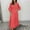 Red, variant on Lolmot Plus Size Dresses for Curvy Women Comfortable Loose Lantern Sleeve High Waist Embroidered Solid Color V Neck Dress Temperament Slim Premium Design Dresses