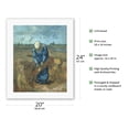 thumbnail image 2 of Peasant Woman Binding Sheaves (After Millet) - Saint-Rémy-de-Provence, France - From an Original Color Painting by Vincent Van Gogh c.1889 - Fine Art Rolled Canvas Print (Unframed) 16in x 20in, 2 of 4