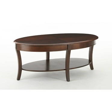 Steve Silver Troy Indoor Transitional Wood 20" Height Coffee Table with Shelf, Cherry