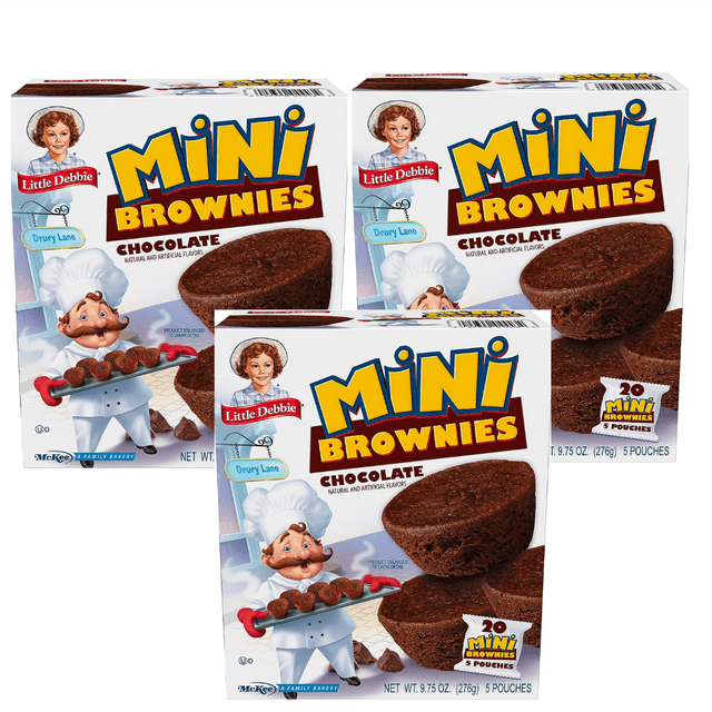 Little Debbie Mini Brownies BiteSized Chocolate Brownies pack of 3