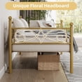 thumbnail image 5 of Huisuilinss Twin Daybed With Trundle,Metal Sofa Bed With Stylish Headboard,Twin Day Bed With Metal Slats For Living Room Bedroom Guest Room Space Saving, 5 of 7