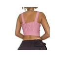thumbnail image 5 of hirigin Women's Tank Tops, Solid Color Sleeveless Sling U-Neck Knit Slim Fit Summer Crop Tops, 5 of 7